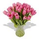 Florero con 30 Tulipanes Rosados a Domicilio