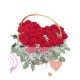 Arreglo Floral de Corazon con Rosas Rojas